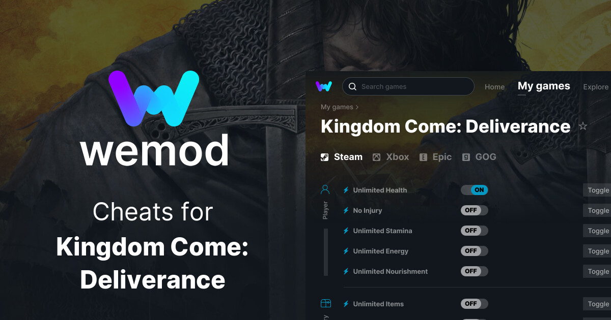 Produkt Hals efter det Kingdom Come: Deliverance Cheats and Trainers for PC - WeMod