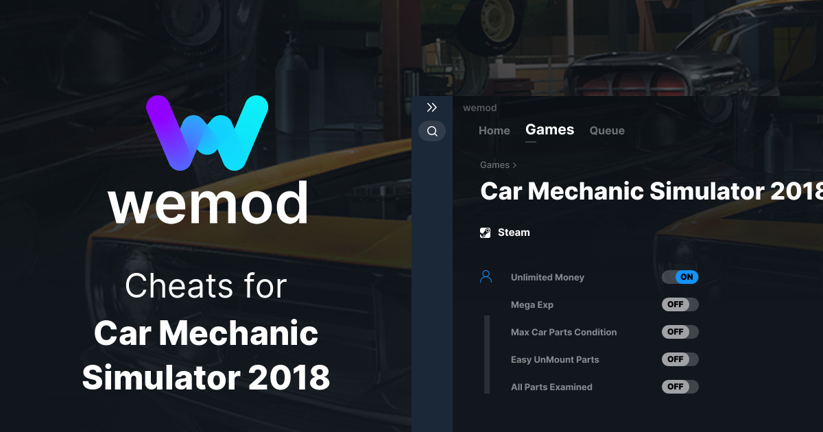 car mechanic simulator 2018 controls