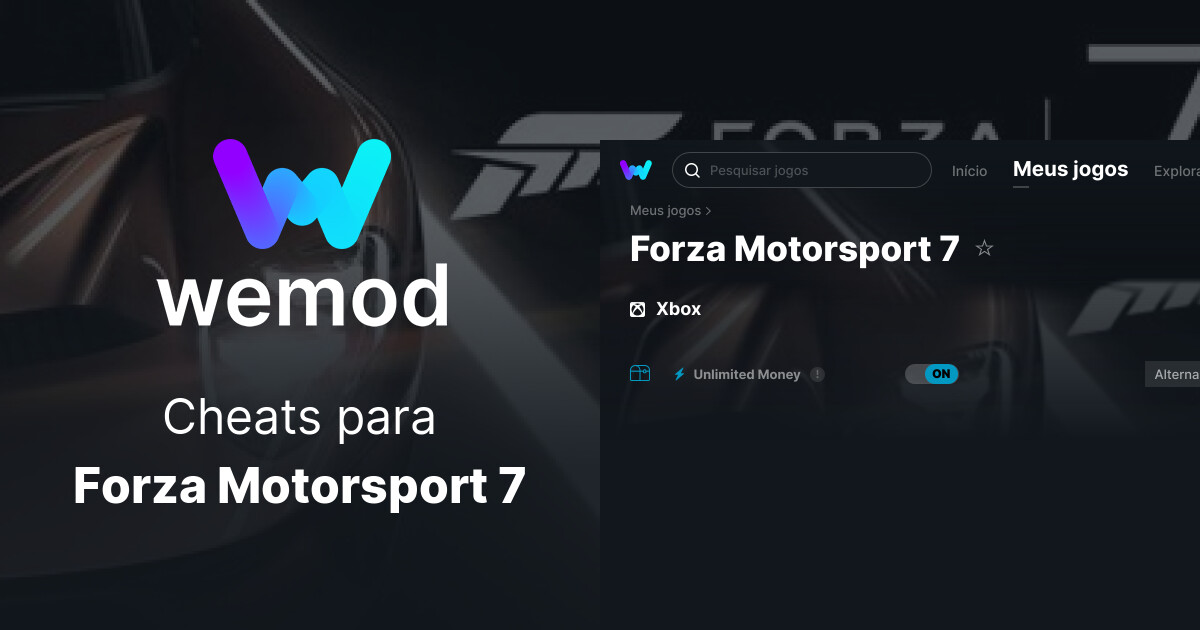 Cheats e Trainers para Forza Motorsport 7 no PC WeMod