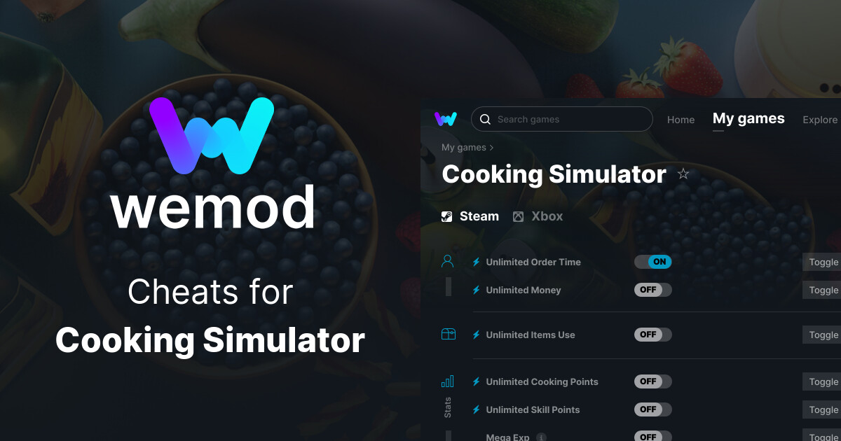 Cooking Simulator Cheats & Trainers for PC | WeMod