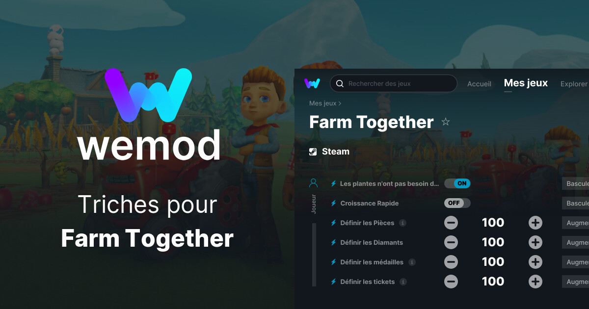 Farm Together Triches et Trainers pour PC | WeMod