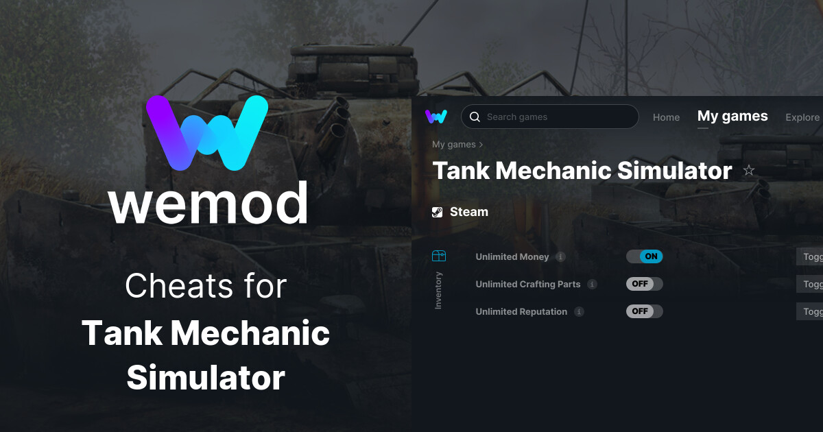 tank mechanic simulator cheats