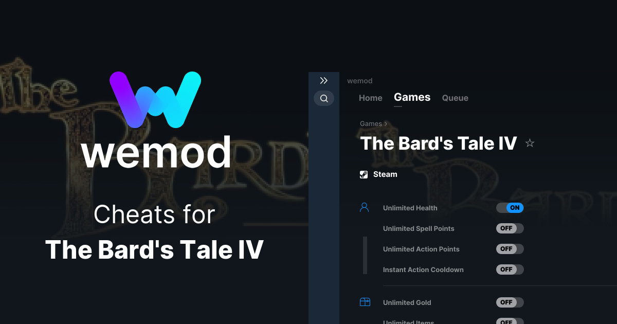 the bards tale cheats