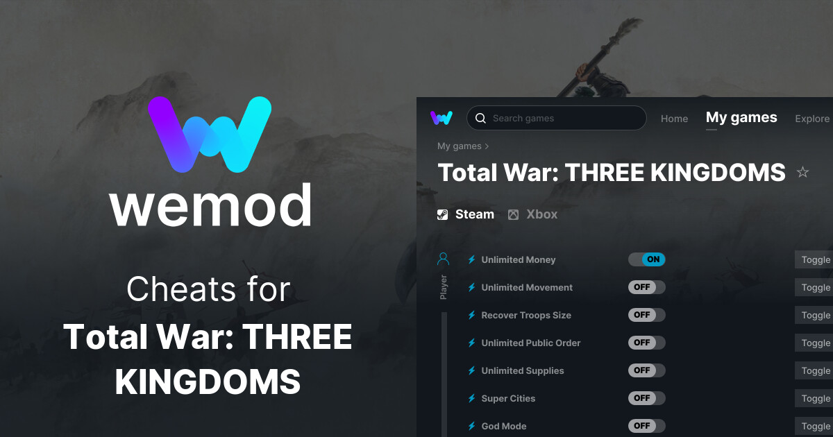 Total War: Three Kingdoms Cheats & Cheat Codes for Xbox One