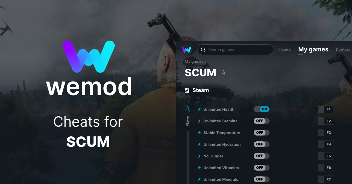 SCUM Cheats and Trainers for PC WeMod