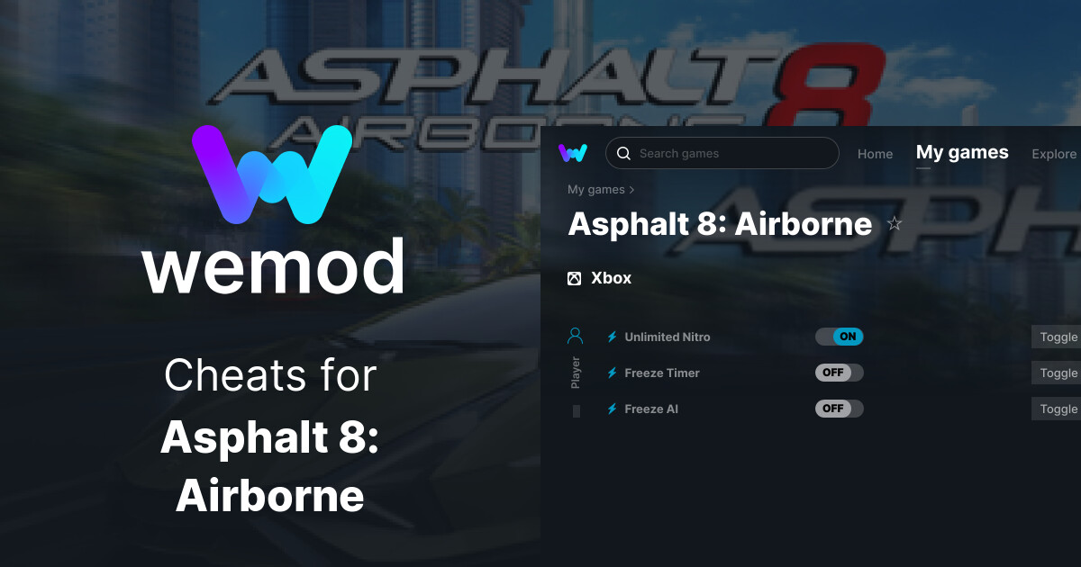 Asphalt 8 Airborne Cheats And Trainers For Pc Wemod