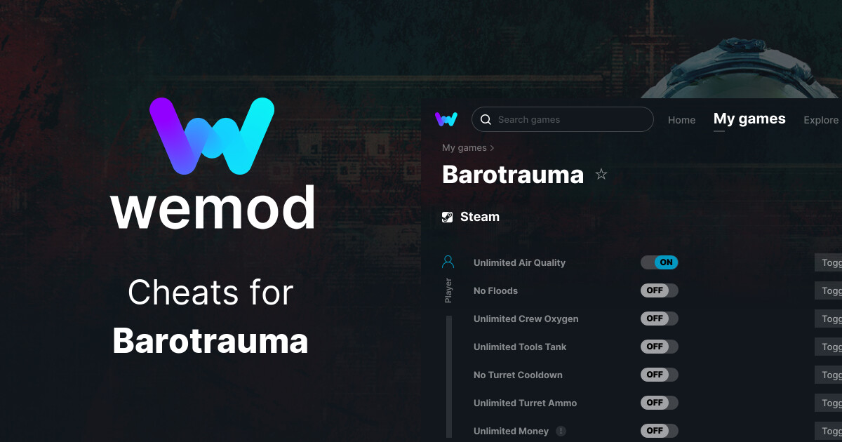 Barotrauma Cheats & Trainers for PC WeMod