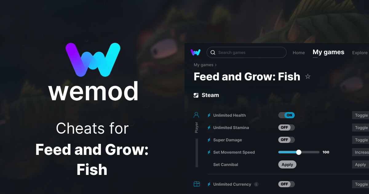 Feed and Grow: Fish Cheats & Trainers for PC