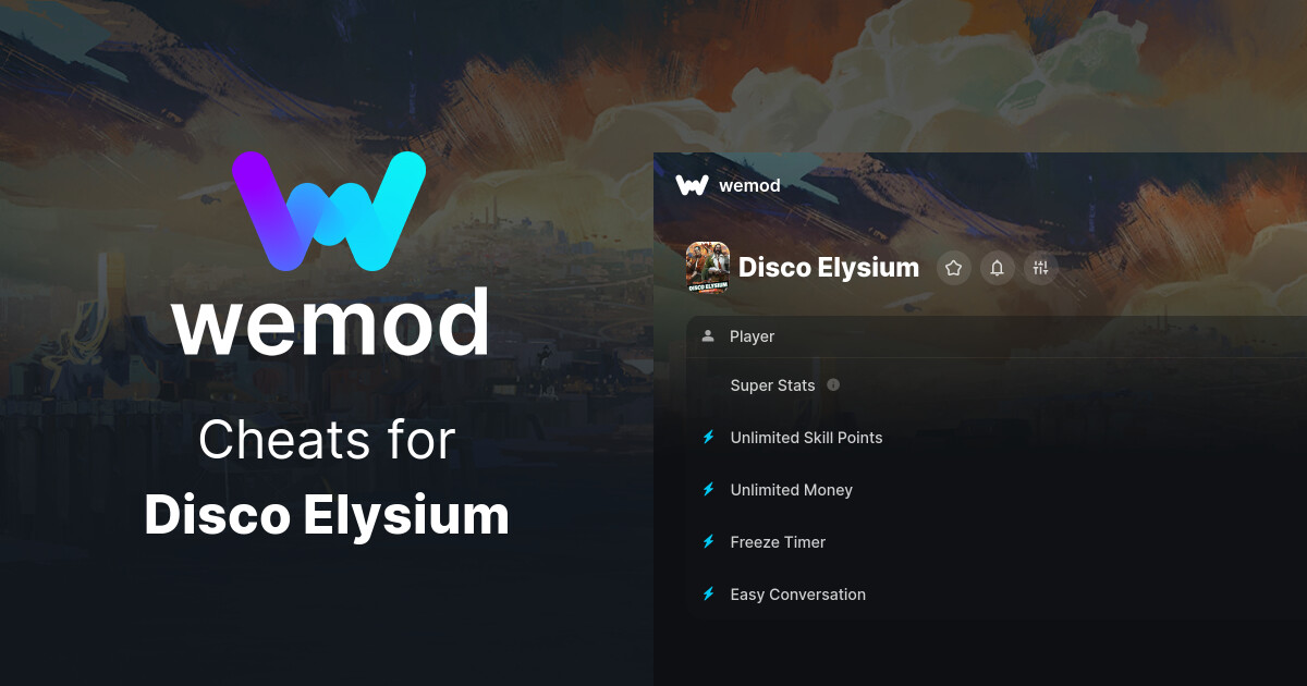 Disco Elysium Cheats & Trainers for PC WeMod