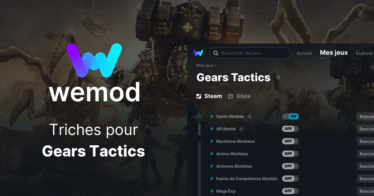 Gears Tactics Triches et Trainers pour PC WeMod