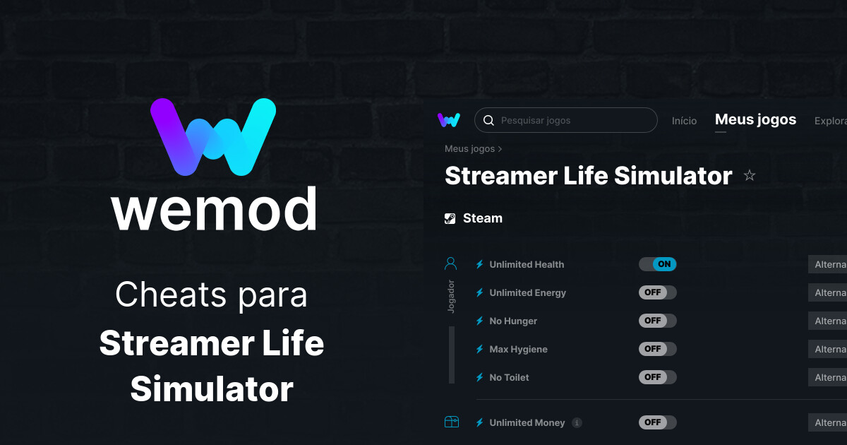 Cheats e Trainers para Streamer Life Simulator no PC - WeMod