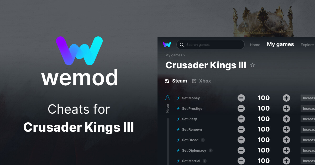 Crusader Kings III Cheats and Trainers for PC - WeMod