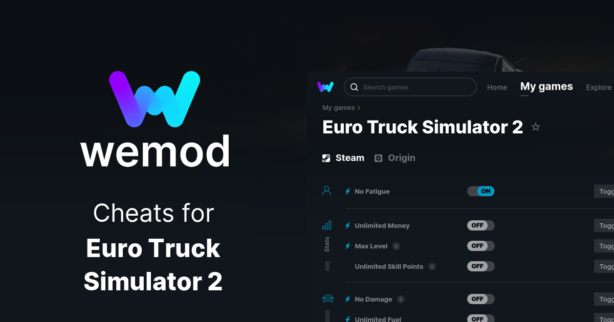 Euro Truck Simulator 2 Cheats & Cheat Codes for Microsoft Windows