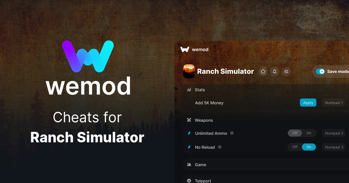 Ranch Simulator Cheats and Trainers for PC WeMod