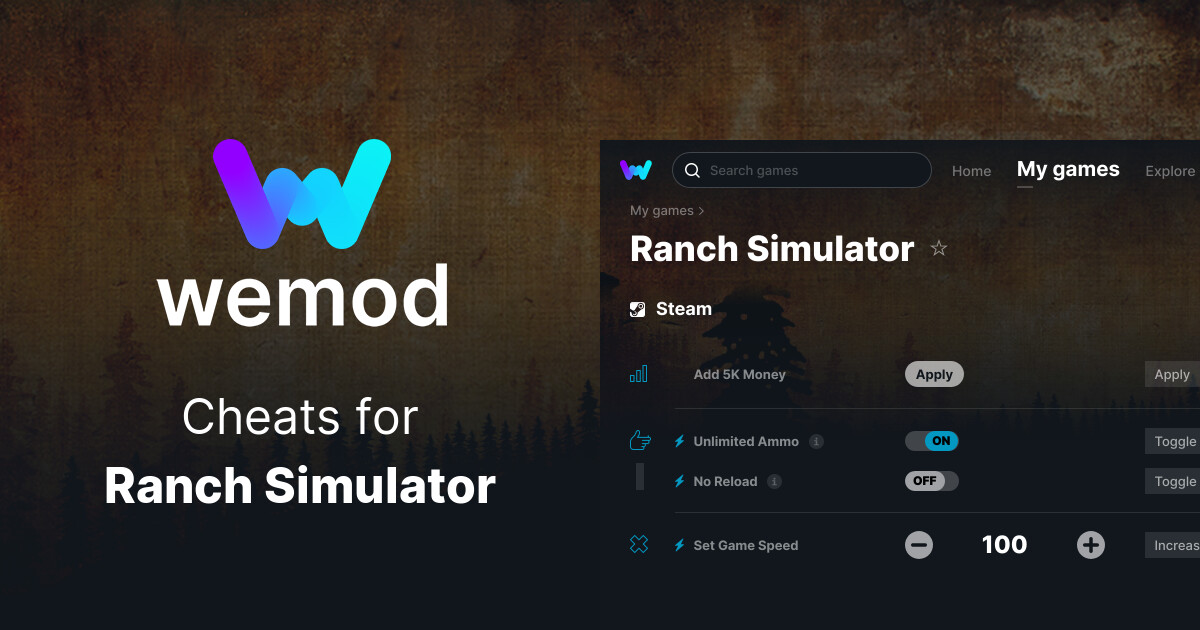 Ranch Simulator Cheats Trainers For PC WeMod