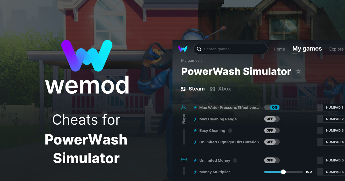 PowerWash Simulator GAME MOD Cheat Table v.1 - download