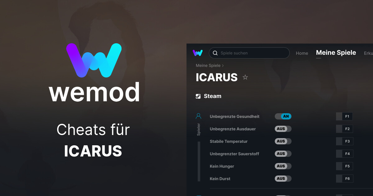 ICARUS Cheats und Trainer für PC WeMod