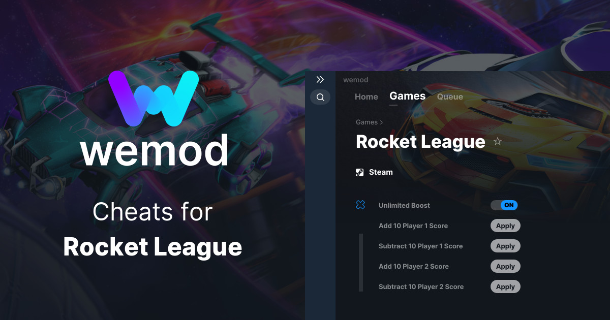 Rocket League Cheats and Trainers for PC WeMod