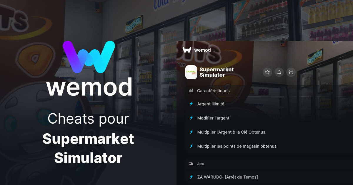 Cheats et trainers pour Supermarket Simulator sur PC | WeMod