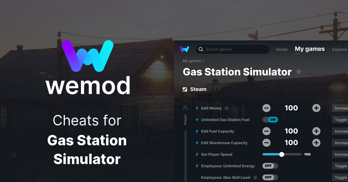 Gas Station Simulator Cheats And Trainers For PC WeMod