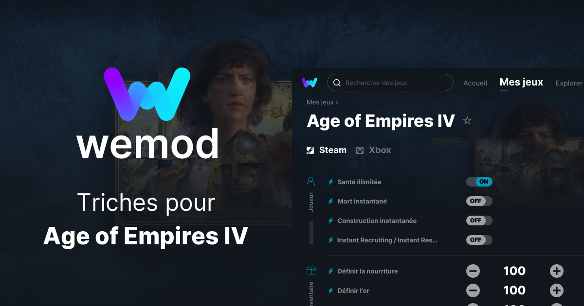Age of Empires IV Triches et Trainers pour PC WeMod