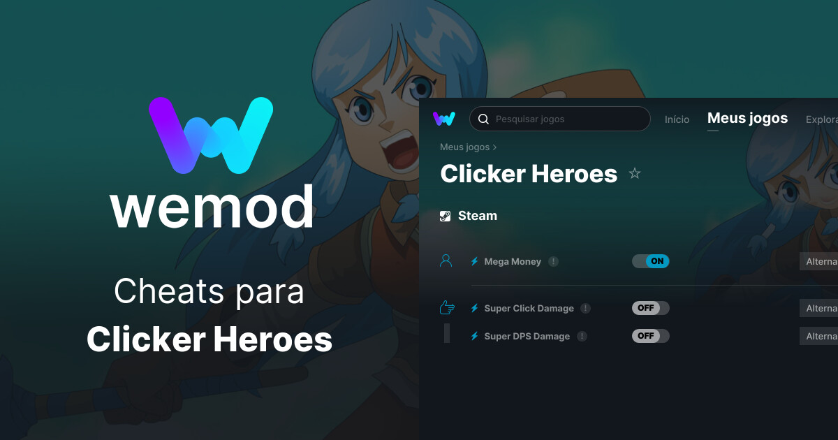 Cheats e Trainers para Clicker Heroes no PC - WeMod
