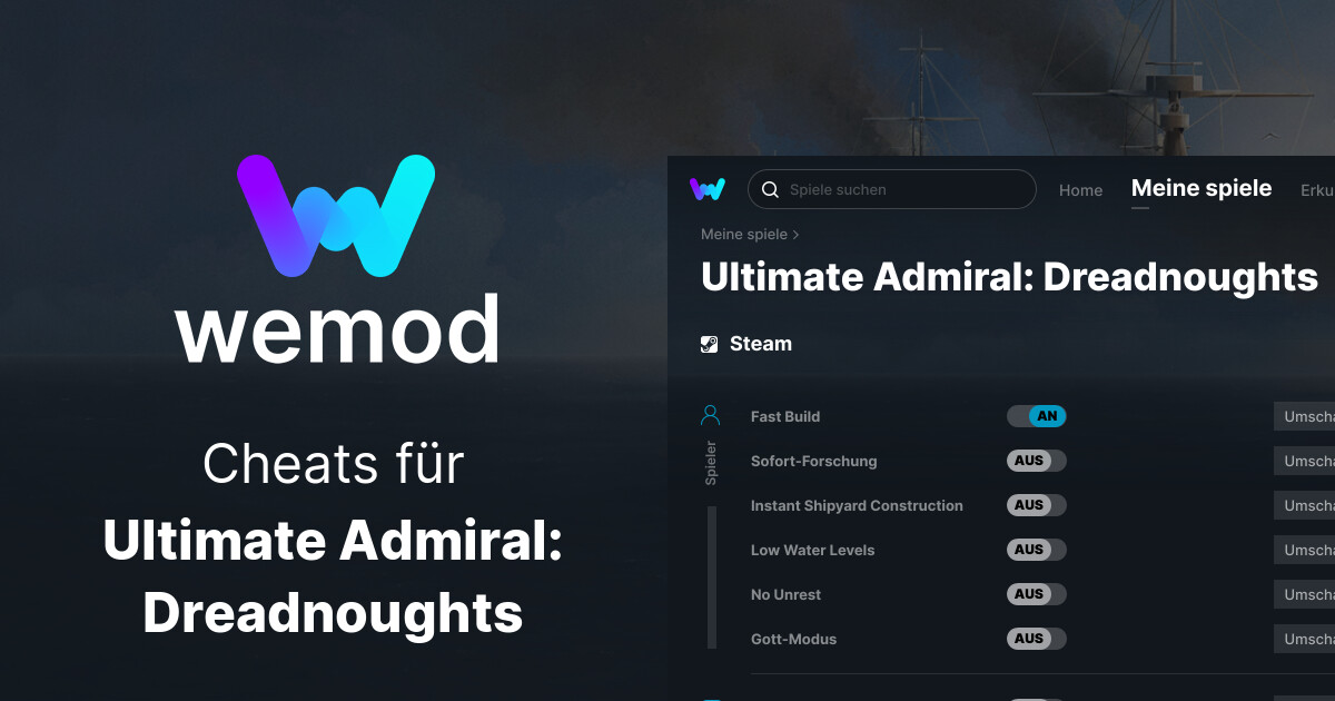 Ultimate Admiral: Dreadnoughts Cheats und Trainer für PC - WeMod