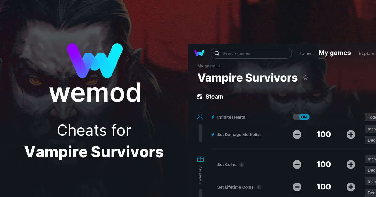 Vampire Survivors Cheats & Trainers For PC | WeMod