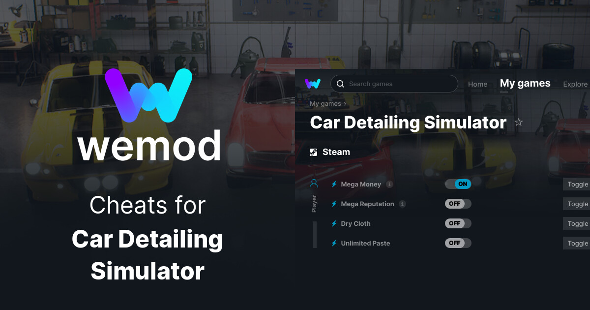 Car Detailing Simulator Cheats and Trainers for PC WeMod