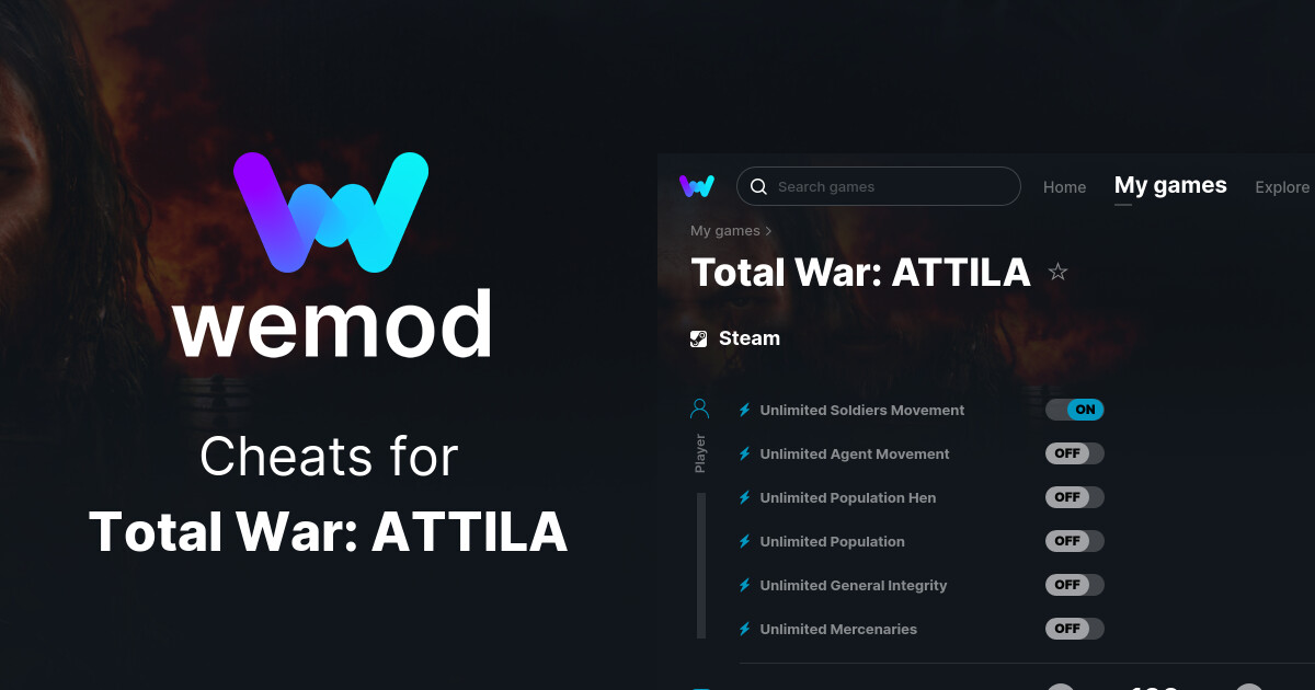 Cheats e Trainers para Total War: ATTILA no PC - WeMod