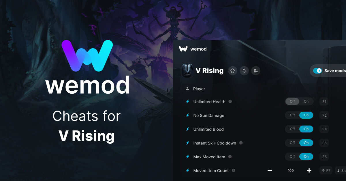 V Rising Cheats, Trainers and Maps for PC WeMod