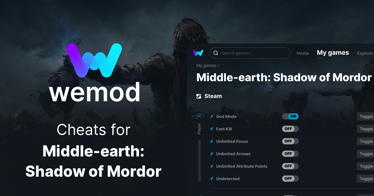 Middle-earth: Shadow of Mordor Cheats & Trainers for PC