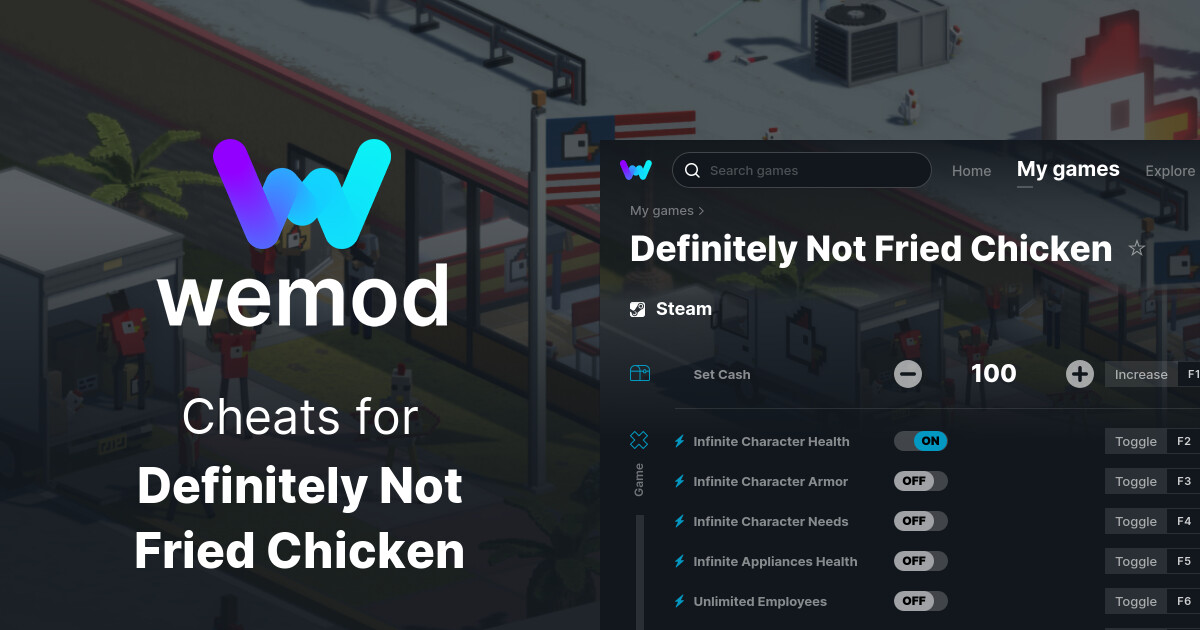 Definitely Not Fried Chicken Cheats & Trainers for PC | WeMod