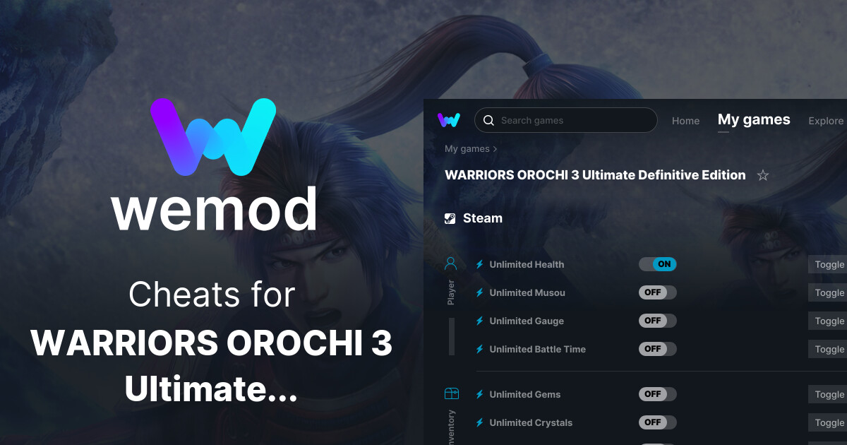 WARRIORS OROCHI 3 Ultimate Definitive Edition Cheats & Trainers for