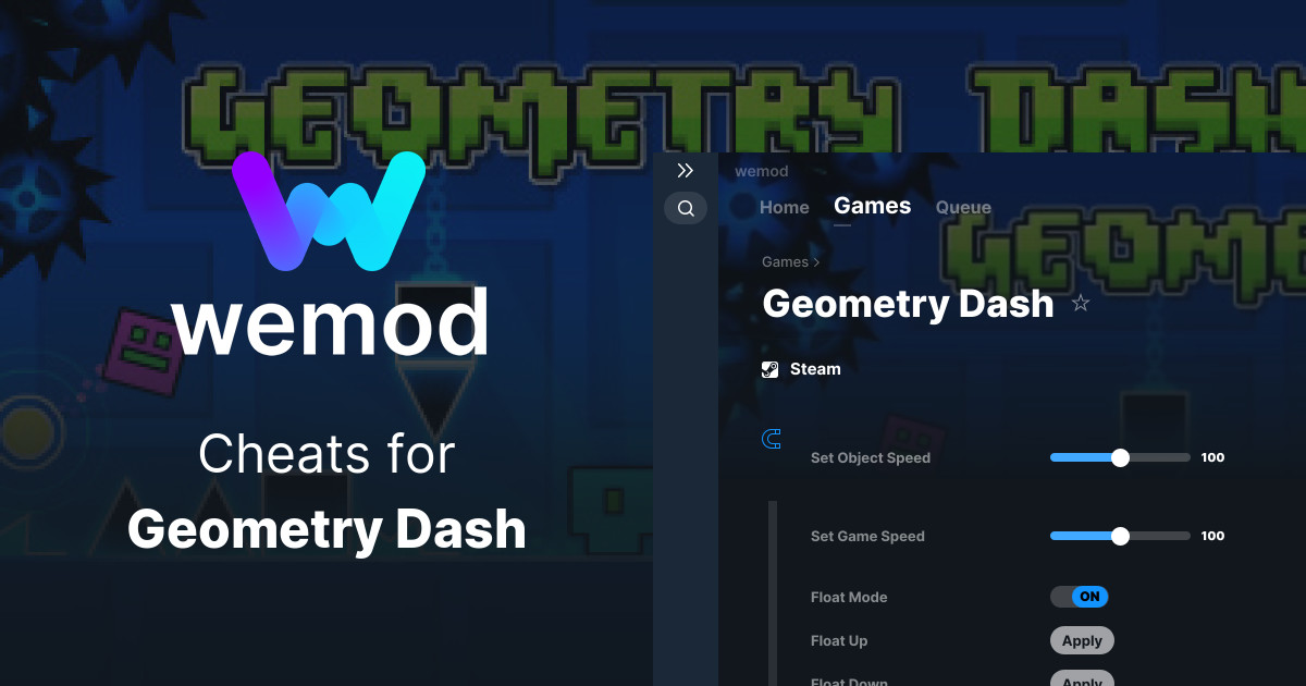 Geometry Dash Cheats and Trainers for PC WeMod
