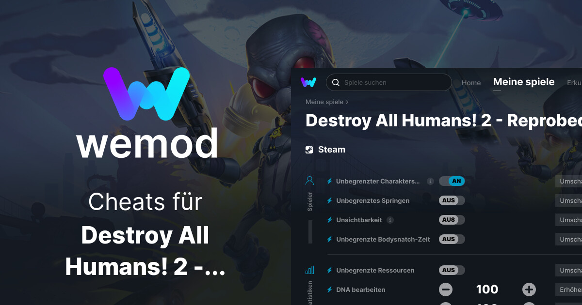 Destroy All Humans! 2 Reprobed Cheats & Trainer für PC WeMod