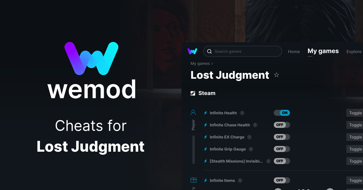 Lost Judgment Cheats & Trainers for PC WeMod