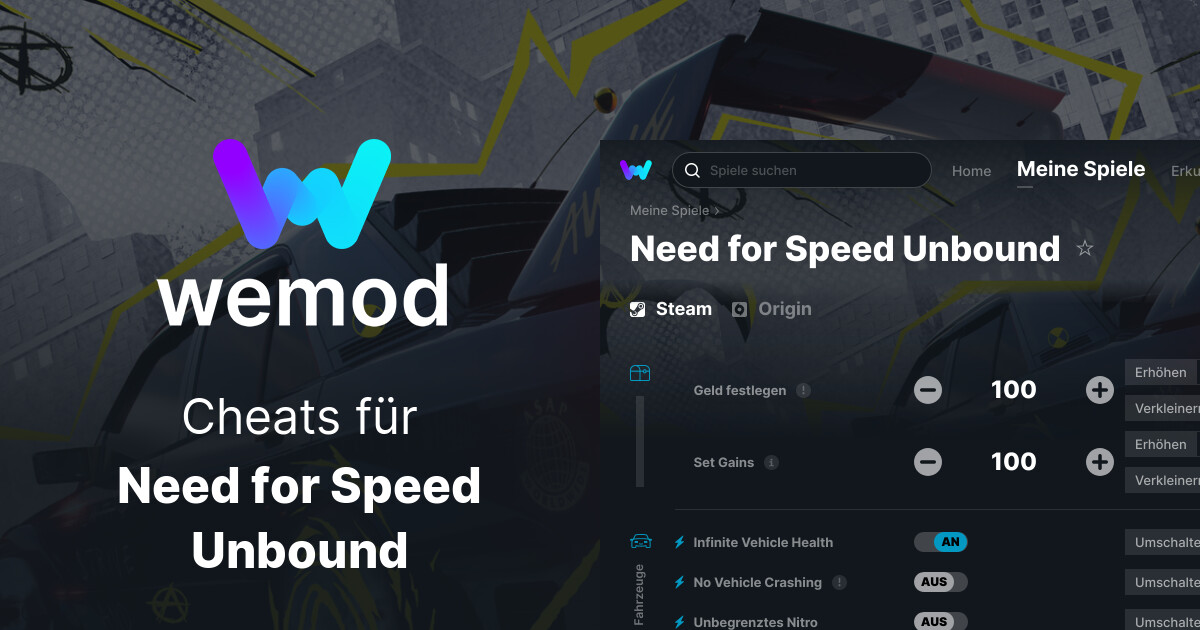 Need for Speed Unbound Cheats und Trainer für PC - WeMod