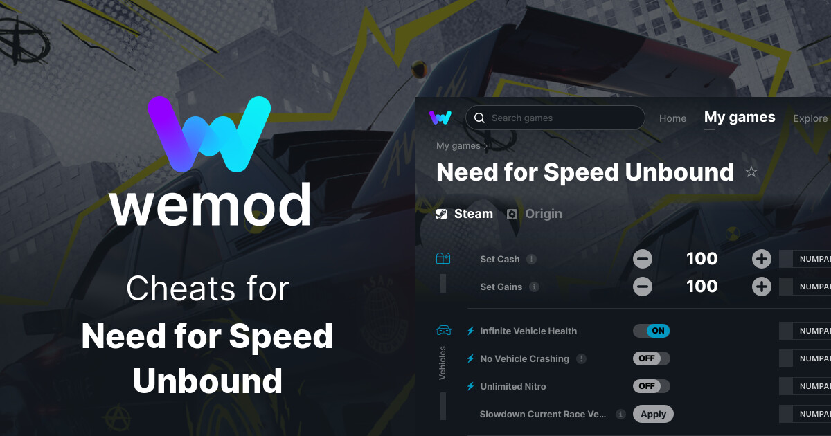 Need For Speed Unbound Cheats And Trainers For PC - WeMod