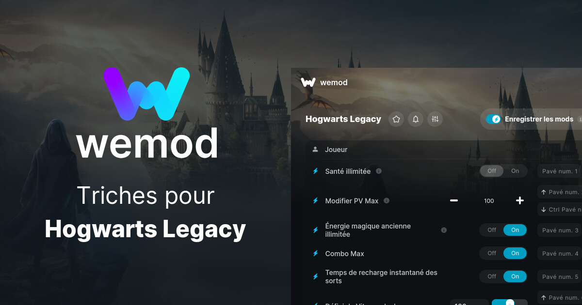 Succès Steam pour Hogwarts Legacy WeMod