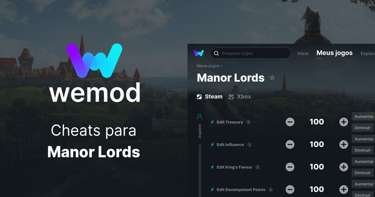 Cheats e Trainers para Manor Lords no PC - WeMod