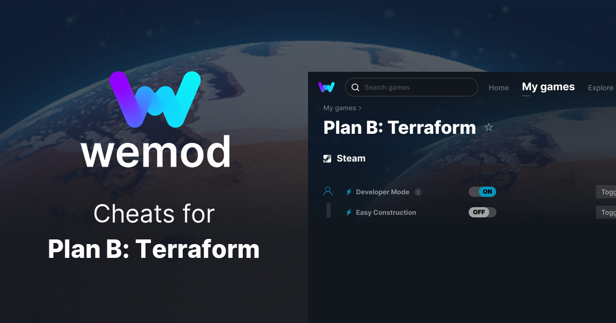 Plan B: Terraform Cheats & Trainers for PC