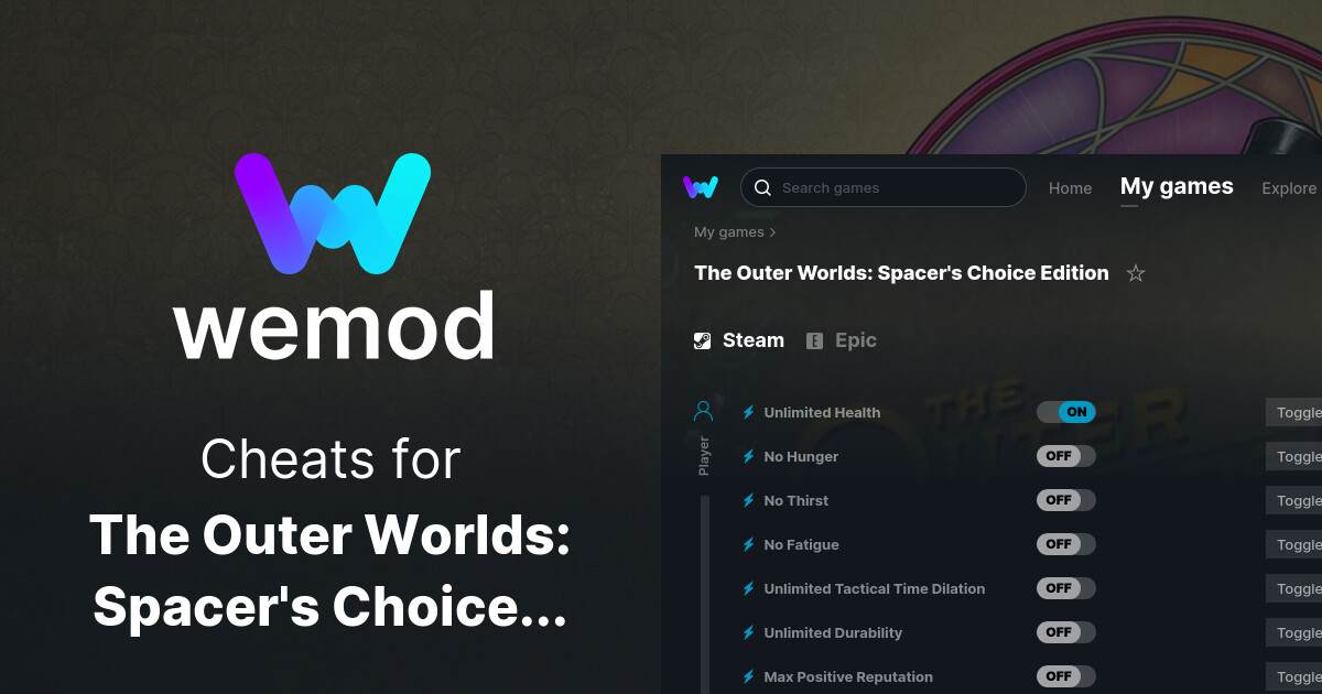 The Outer Worlds Spacer's Choice Edition Cheats & Trainers for PC WeMod