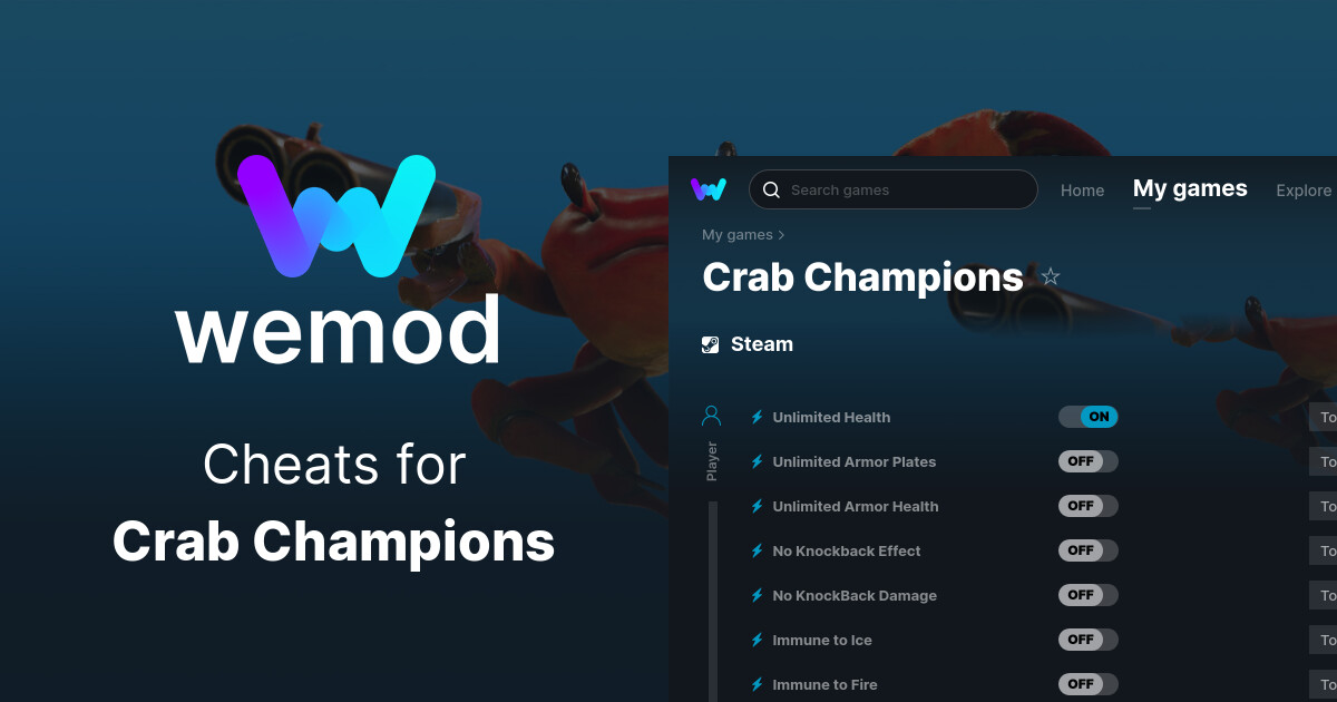 Crab Champions Cheats & Trainers for PC WeMod