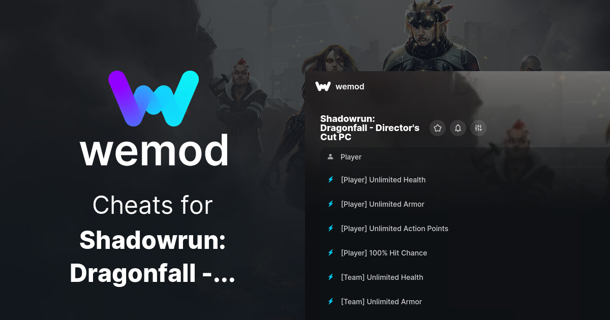 Shadowrun Dragonfall Director S Cut Pc Cheats Trainers For Pc Wemod Shadowrun Dragonfall Director S Cut Pc Cheats Trainers For Pc Wemod