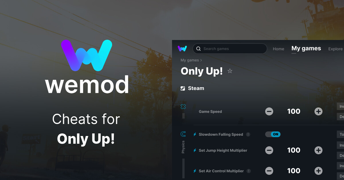 Only Up! Cheats & Trainers For PC | WeMod