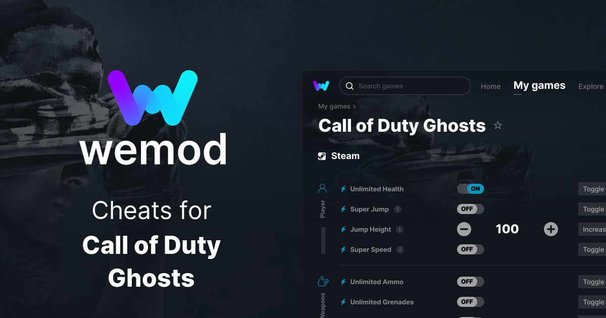 Call of Duty Ghosts Cheats & Trainers for PC