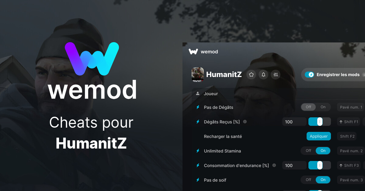 Cheats, trainers et cartes pour HumanitZ sur PC | WeMod