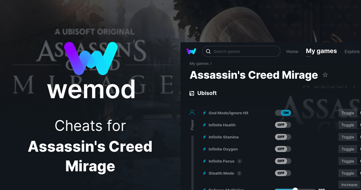 Assassin S Creed Mirage Cheats And Trainers For Pc Wemod