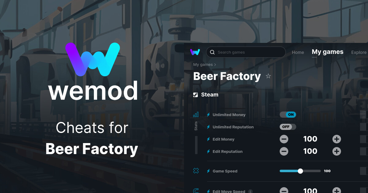 Beer Factory Cheats & Trainers for PC WeMod